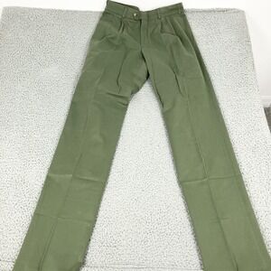 Bills Khakis Pants Mens 32x38 Green Pleated Chino Classic Fit Made USA Twill